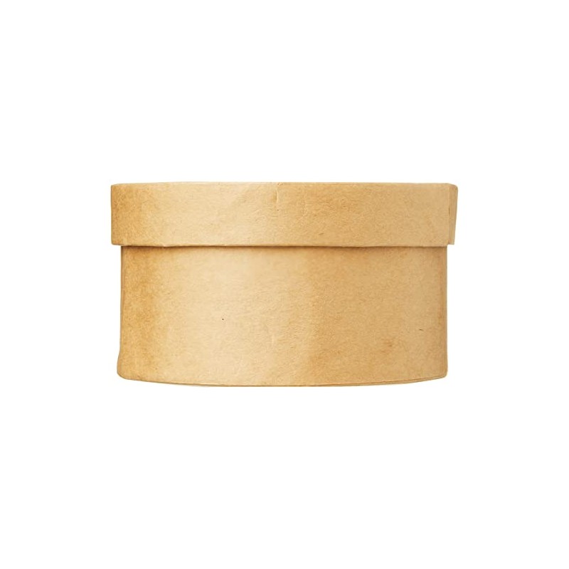 Glorex Round Cardboard Storage Box – Natural – 10 x 10 x 5.5 cm