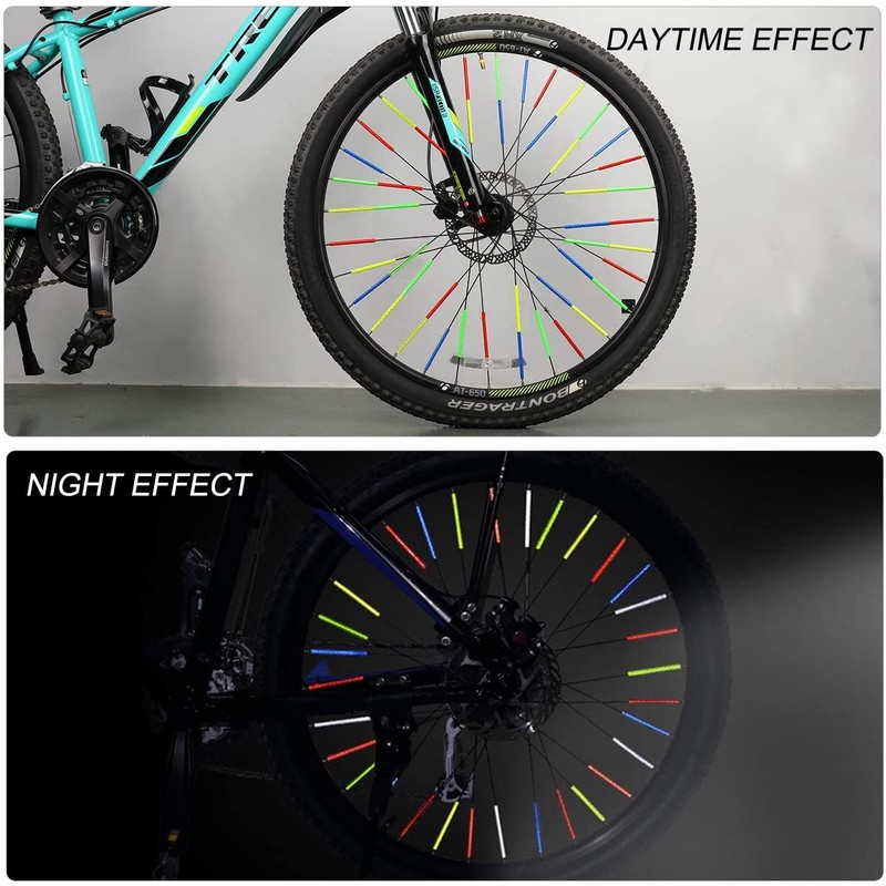 Rurumi Bicycle Wheel Spoke Mount Reflector, Set of 72, Reflective
