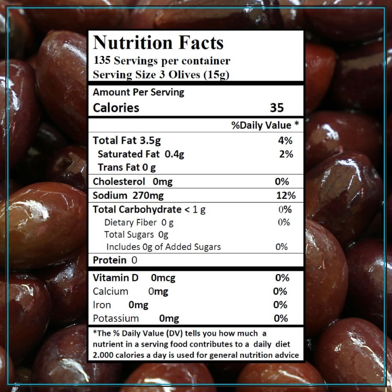 Krinos Whole Kalamata Jumbo Olives 4.4 lb
