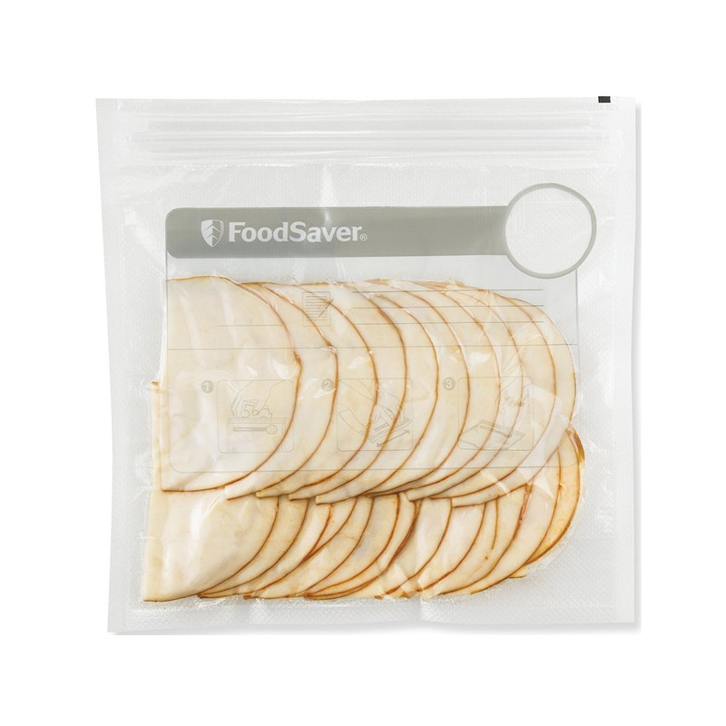 FoodSaver VS0500 35 x 950ml Vacuum Zipper Bags, Clear