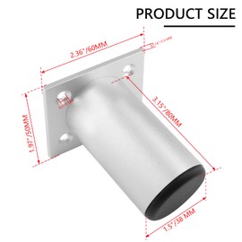 Bonsicoky 4 Pcs 3" Height Furniture Cabinet Legs, Aluminum Alloy Adjustable Replacement Feet Support Legs for Furniture Table Sofa Bed Desk, Silver