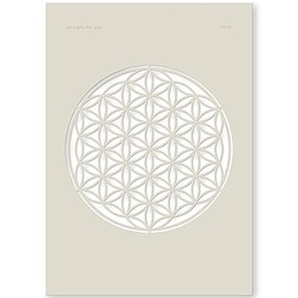 Schablone - Blume des Lebens/Lebensblume, √ò 17 cm, Malerschablone, Textilschablone, Ornament