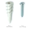 CONFAST 100 Pack Nylon Self-Drilling Drywall/Hollow-Wall Anchor Kit with Screws