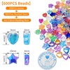 600pcs Love Beads and Five-Pointed Star Beads with 1pcs Beading