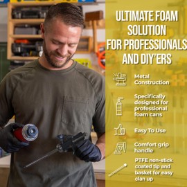 AWF PRO Heavy Duty Foam Gun – Convertible Design for Foam Tanks and Pro Cans – High Precision, Adjustable Flow Control, Contractor-Grade Pro Applicator for Insulating Foam Sealant