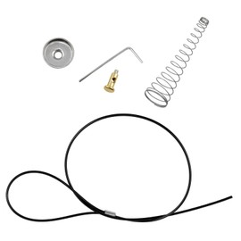 Lovelysp Gate Latch Cable Pull Cable Pull Gate Opener Black Spring Adjustable Door Latch Gate Opener Gate Latch Cable Pulls Kit 1Set