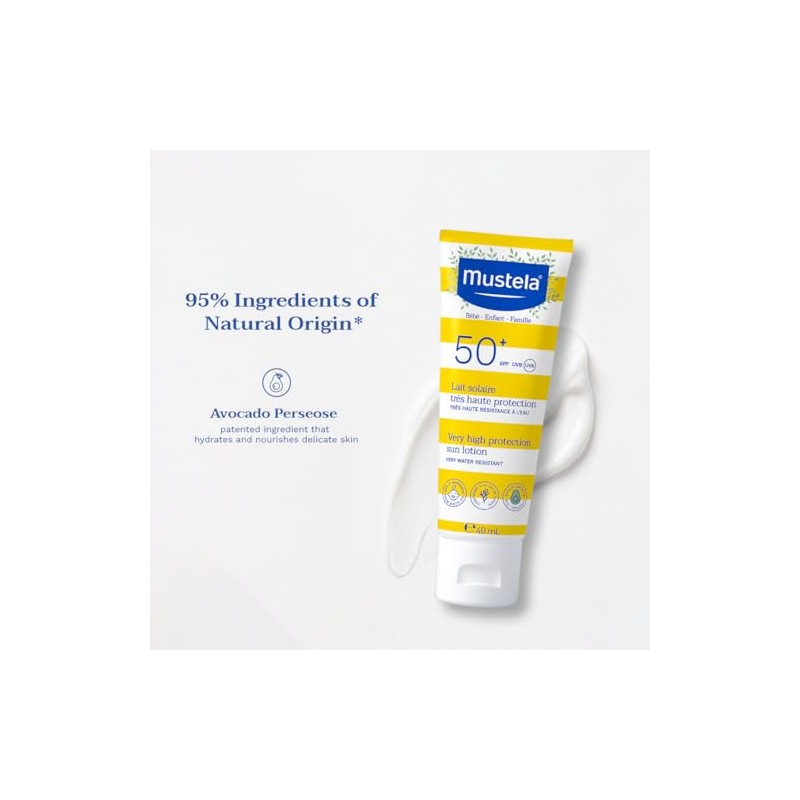 Mustela Loción Solar De Alta Protección FPS 50+, 100ml