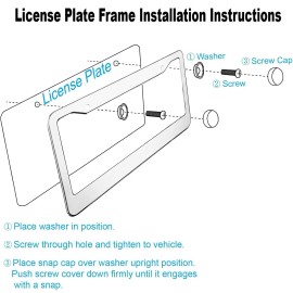 Unbranded License Plate Frame Black Stainless Steel Vinyl Lettering FOR BOISE STATE
