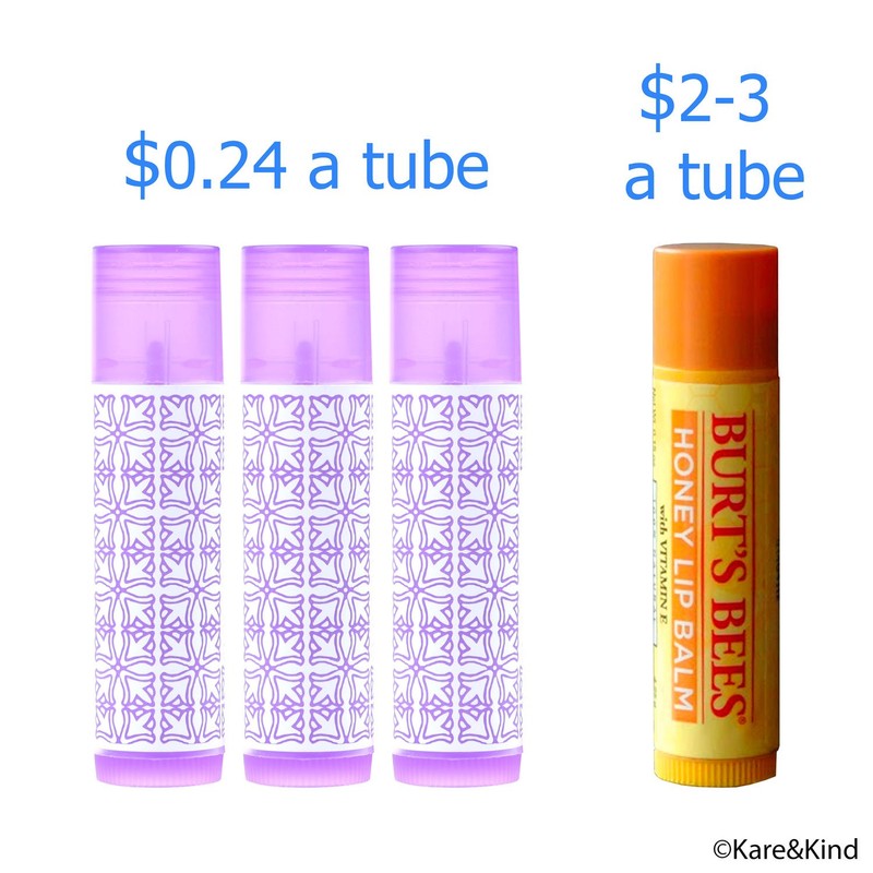 Kare & Kind Lip Balm Container Tubes - 50 Pack