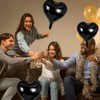 Xiuhusha Black Heart Balloons 20pcs 18Inch Heart Foil Mylar Balloons