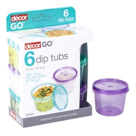 Decor Go Dip Tubs 75 ml, 6 Piece, Assorted