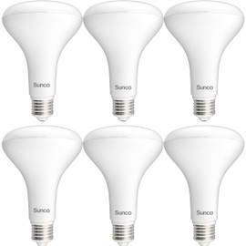 Sunco 6 Pack BR30 LED Bulb, Recessed Can Light Bulbs, Indoor Flood Lighting, 1600 LM, 16W (100W Equivalent) 5000K Daylight, E26 Medium Base, Dimmable UL