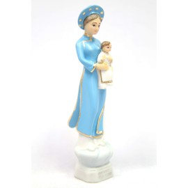 Vittoria Collection 5 Inch Our Lady of La Vang Statue Indoor Outdoor Made in Italy