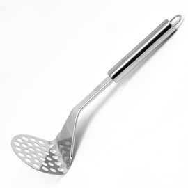 Potato Masher - Stainless Steel Mashed Potatoes Masher for Avocado, Potatoes, Beans, Meat, Vegetables,Heavy Duty Mashing Kitchen Tool Integrated Design (Whole stainless steel small)