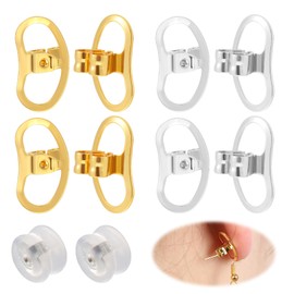 5 Pairs Earring Backs for Droopy Ears Earring Lifters Safety Earring Backs Heavy Earrings Lifters Backs Earring Supports Earring Lifters for Droopy Ears Tight Earring Lifter Backers