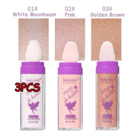 Fairy Highlight Patting Powder Iluminador Con Forma De Hada, 3 Unidades, En Polvo De Hadas