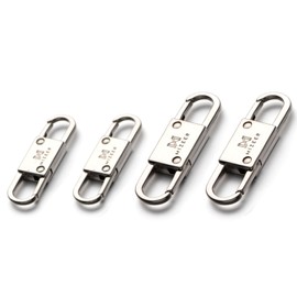 Mizeer 2 Size Clip Theft Deterrent - Anti Theft Zipper Clips Keep Zipper Closed - Silver for Backpacks, Purses (4pcs)