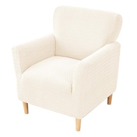 FUANGUI Banquet Armchair Slipcover Chair Covers with Arms Stretch Club Chair Slipcover Soft Armchair Sofa Covers Anti-Slip Furniture Protector for Dogs Pets Home Living Room Decor
