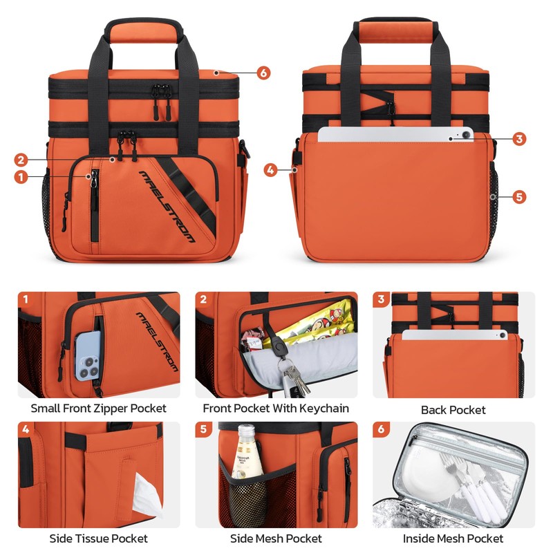 Maelstrom Lunch Box, 20L Insulated Lunch Bag for Men Women,