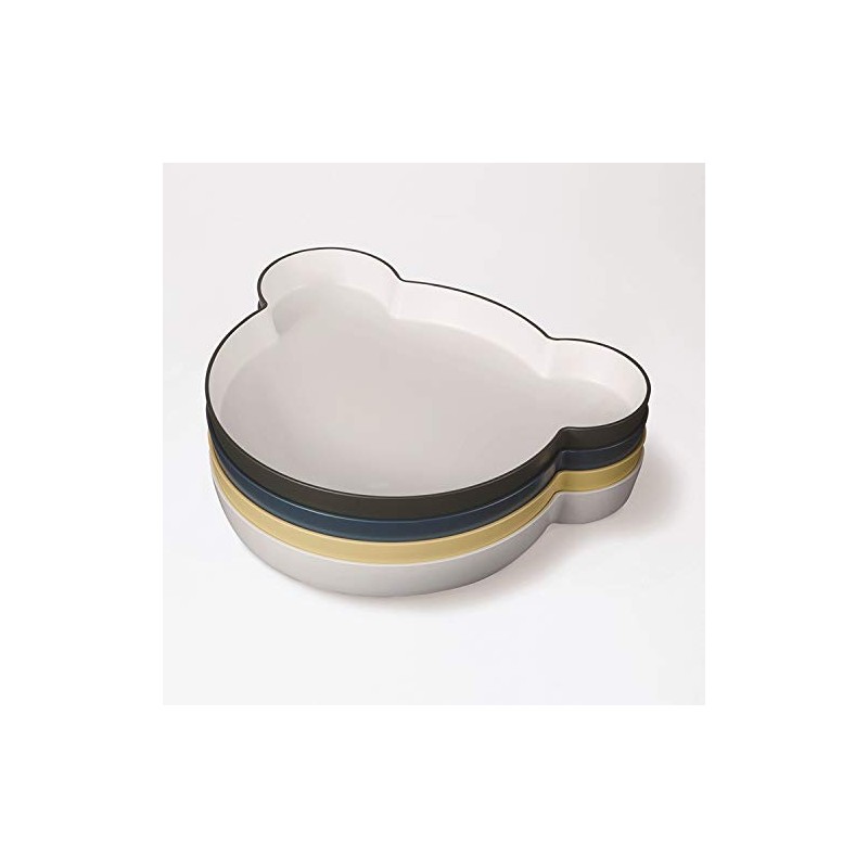 tak JTN-0110-GY Kids Dish Plate Bear Kids Plate Gray 19