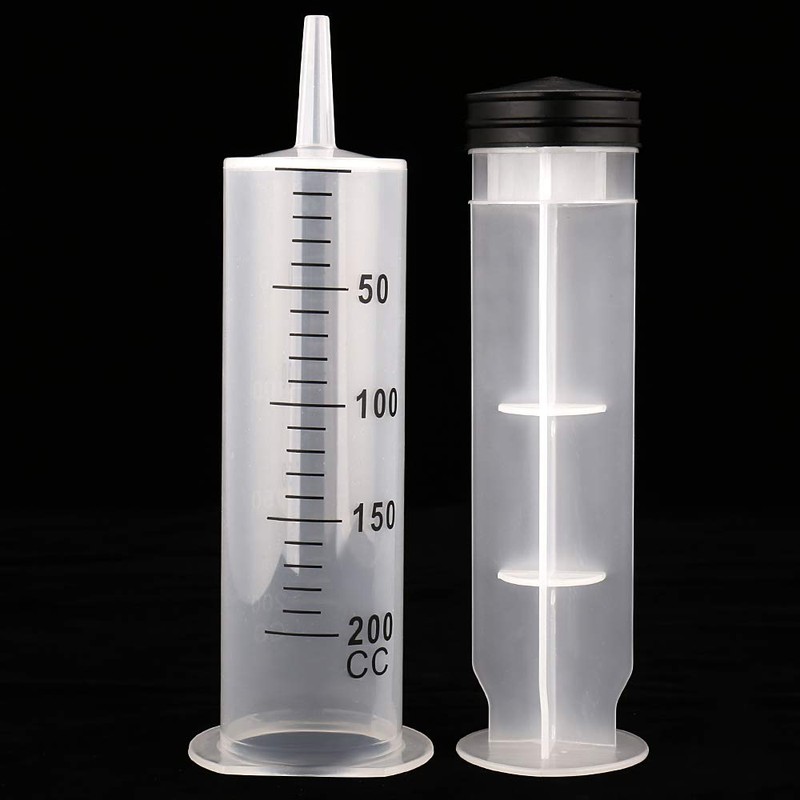 Gufastoe 2 x 200 ml Large Plastic Syringe for Industrial