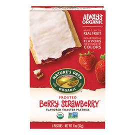Nature’s Path Organic Frosted Berry Strawberry Toaster Pastries, 11 Ounce (Pack of 12), Non-GMO, Made with Real Strawberries
