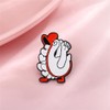 TILEZE Cute Cartoon White Goose Enamel Pins Fun Goose Dance