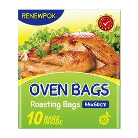 Turkey Oven Bags for Perfect Roasting - 21.7’’ x 23.6’’, Large Size Turkey Cooking Bags for Oven, Locks in Juices for Flavorful Turkey (10Bags)