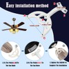 ZIYOUGOU 42’’ Replacement Ceiling Fan Blades Arm,5pc. (white)