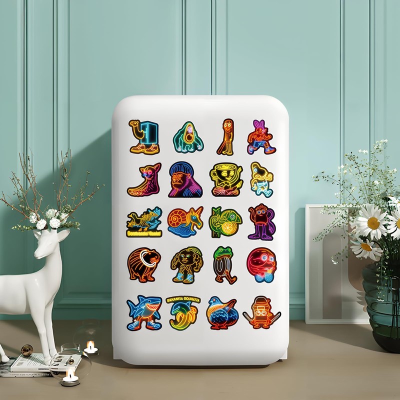 500PCS Small Brainrot Stickers Decorations 1" Tall Fun Animals Italian