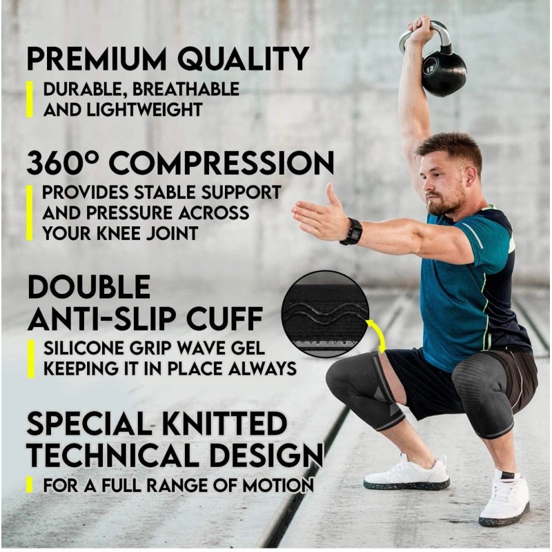 Langov Compression Knee Sleeves for Knee Pain for Women &