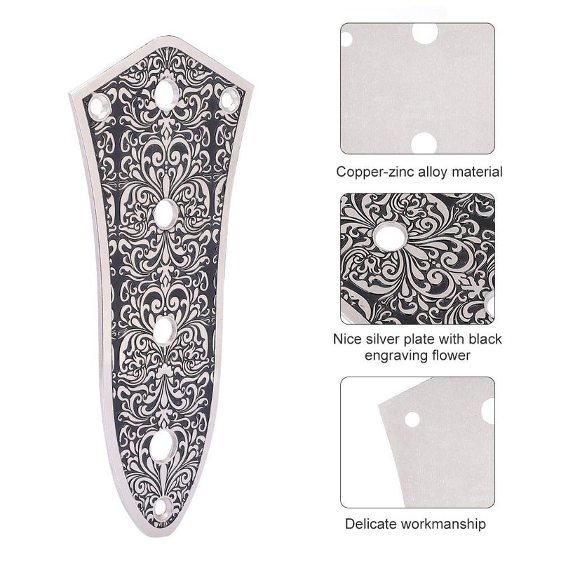 Bass Control Plate, Jazz Switch Control Plate with Black Patterns