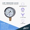 JIVTO 0-5 Psi Low Capsule Pressure Gauge,2-1/2" Dial,1/4" NPT Lower