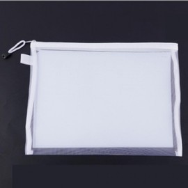 Travel Mesh Organizer Pouch for Small Items and Stationery Zipper 3ea