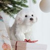 14 Inch Maltese Stuffed Animal, Realistic Dog Plush, Lifelike Stuffed