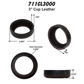 Merrill MFG 711CL3000 3" X 2" Universal Cup Leather, 2.98 X 2.98 X 0.80