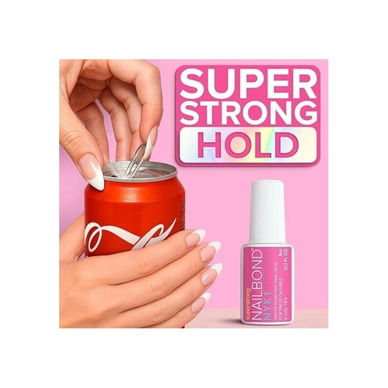 Super Strong Nail Glue 8ml Brush-On for Press On Nails,