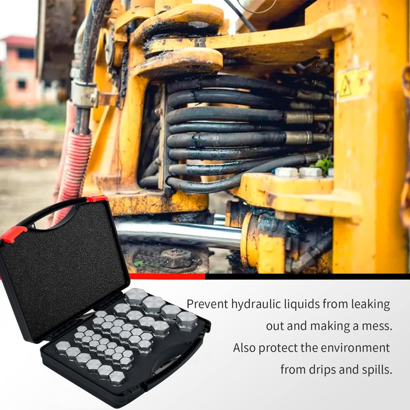 80 Pcs ORFS Cap and Plug Kit Hose Tube and