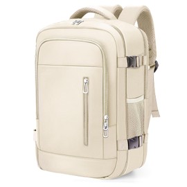 OTAHGK Cabin Bags 40×20×25 for Ryanair Underseat Carry-ons Travel Backpack Hand Luggage Bag Cabin Size 20L Flight Rucksack Casual Daypack School Office Work Backpack Fit 14 Inch Laptop-Beige