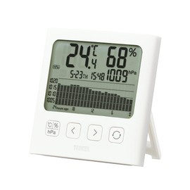 Tanita Digital Thermometer/Hygrometer with Graph, TT-594 TANITA Digital Thermometer, Hygrometer, Room Thermometer, Barometer with Clock and Calendar Function