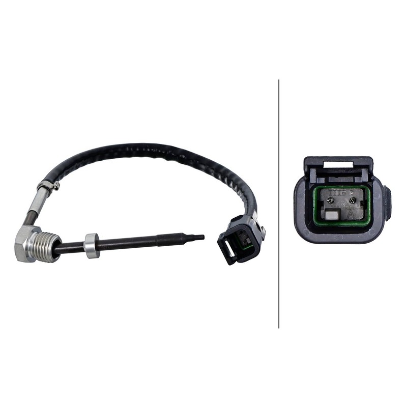 HELLA 6PT 358 181-801 Sensor, Exhaust Gas Temperature – 2-Pin