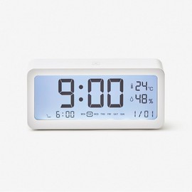 JAJU [JAJU] Large LCD Desk Clock with Temperature and Humidity Display