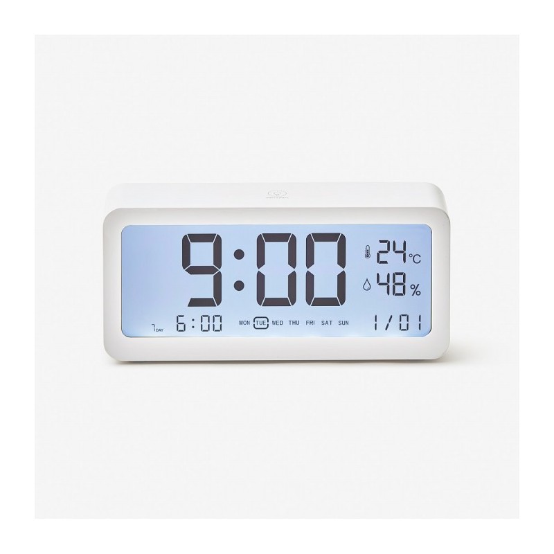 JAJU [JAJU] Large LCD Desk Clock with Temperature and Humidity