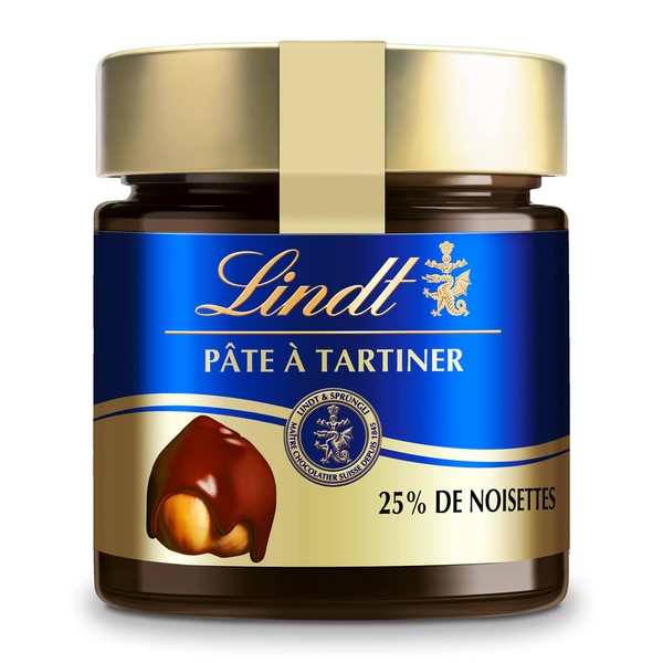 Lindt - Pâte à tartiner 25% Noisettes - Chocolat au Lait, 200g