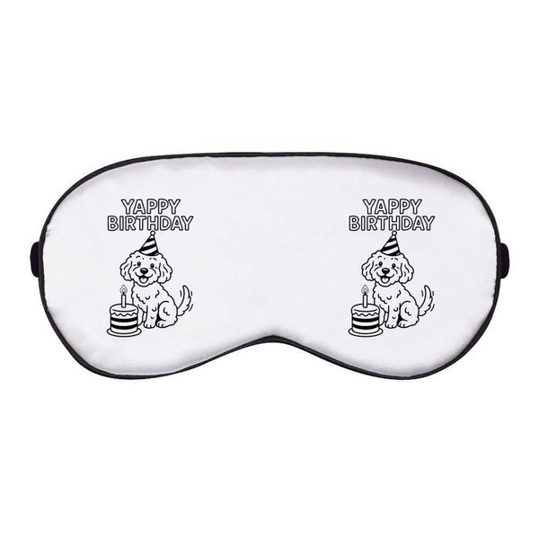 Azeeda 'Yappy Birthday Cockapoo' Sleep/Travel Eye Mask (EY00032161)