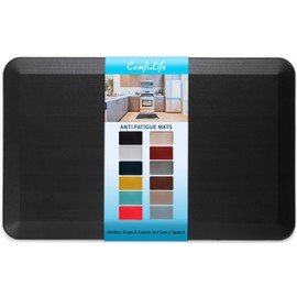 ComfiLife Anti Fatigue Floor Mat – 3/4 Inch Thick Kitchen Mats for Floor, Standing Desk Mat, Kitchen Rug – Comfort at Home, Office – Durable – Stain Resistant – Non-Slip Bottom (20" x 32", Black)