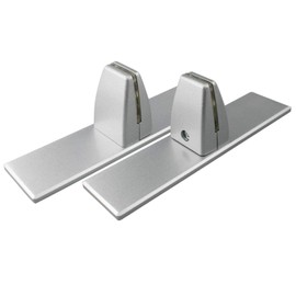 None Brand Sneeze Guard Support Clamp with Steady Freestanding Stand Base Removable Clamp Desk Partition Clamp for Clear Acrylic Shield Heavy Duty Auminum Guard Clamp for Desktop Countertop Reception