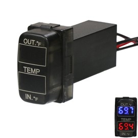 Car Internal and External Temperature Display, Fahrenheit Temperature, Dual Temperature Sensors Use for Mitsubishi
