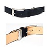 KIETH KE21466-19 Men's Nubuck Belt, Business, Genuine Leather, Black, Adjustable