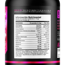 Péptidos Colágeno Hidrolizado Biotina Vitamina Cápsulas Apoyo Piel Cabello Uñas Articulaciones Collagen Blend Life